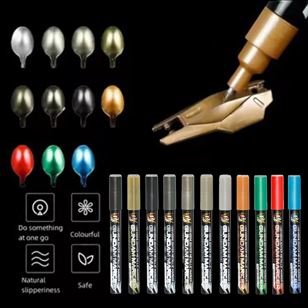 Model Kit Markers - Pennarelli Metallici per Pittura Meccanica, Pennarelli