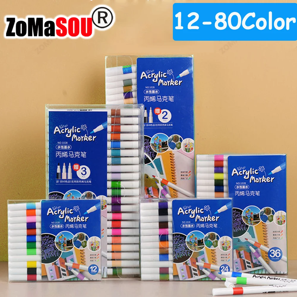 Model Kit Markers - 12-60 colori superiori pennarello vernice acrilica