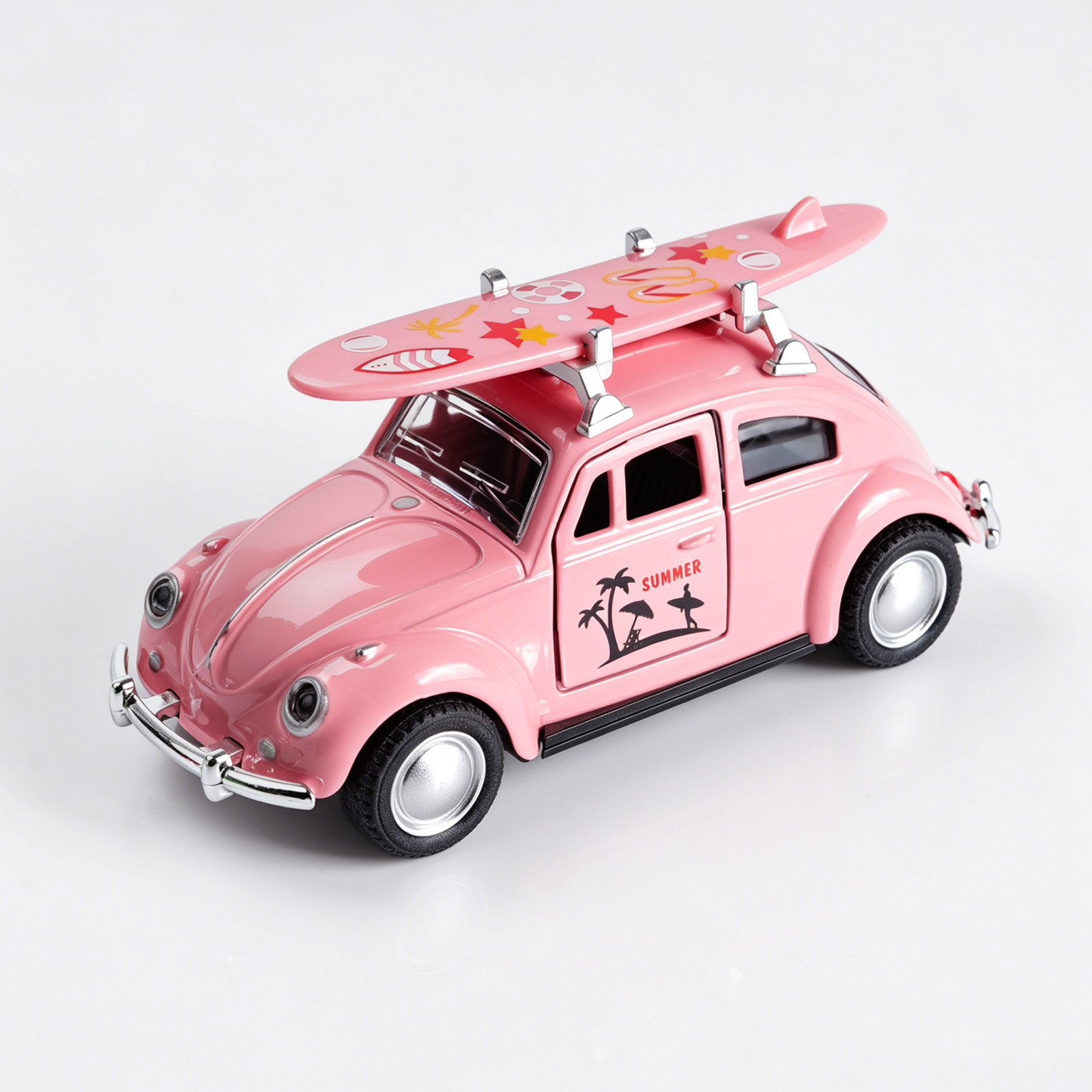 Model Kit Volkswagen - Modellino Volkswagen Beetle Rosa in Scala
