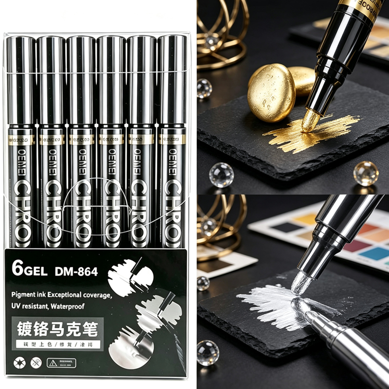 Model Kit Markers - Set di 1/3/5/12 Penne Marcatrici Cromate