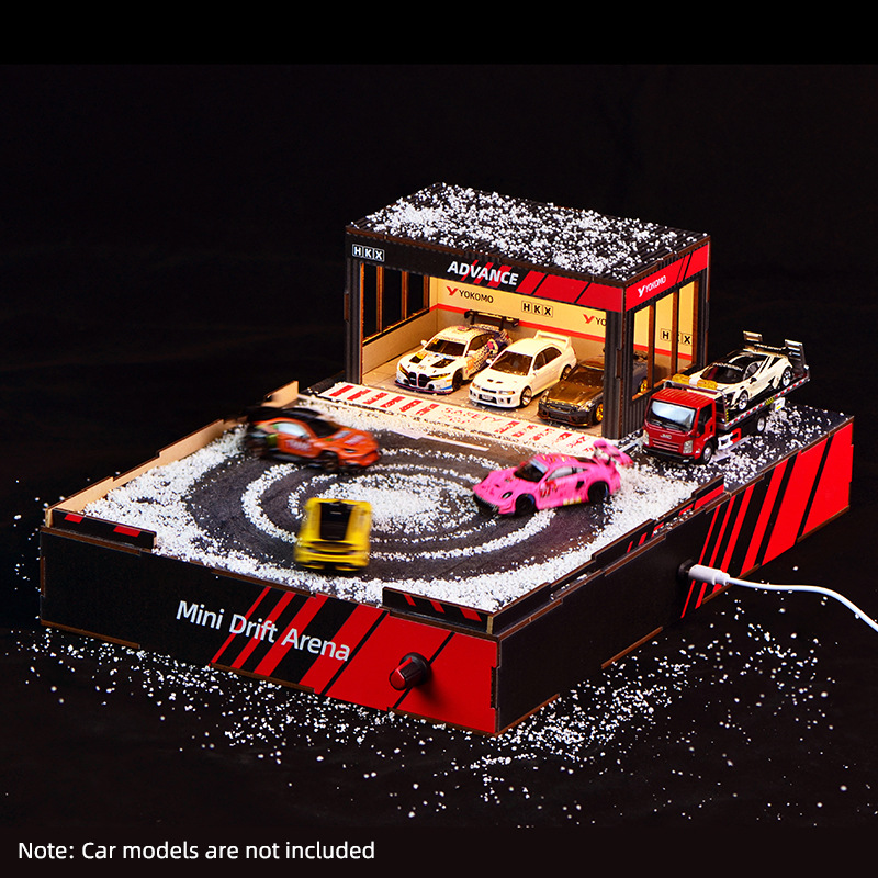 Model Kit Cars - Diorama Fai-da-te Scala 1:64 con Pista