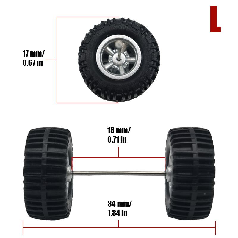 KicarMod Set di Pneumatici in  - Model Kit Cars recensione e prezzo
