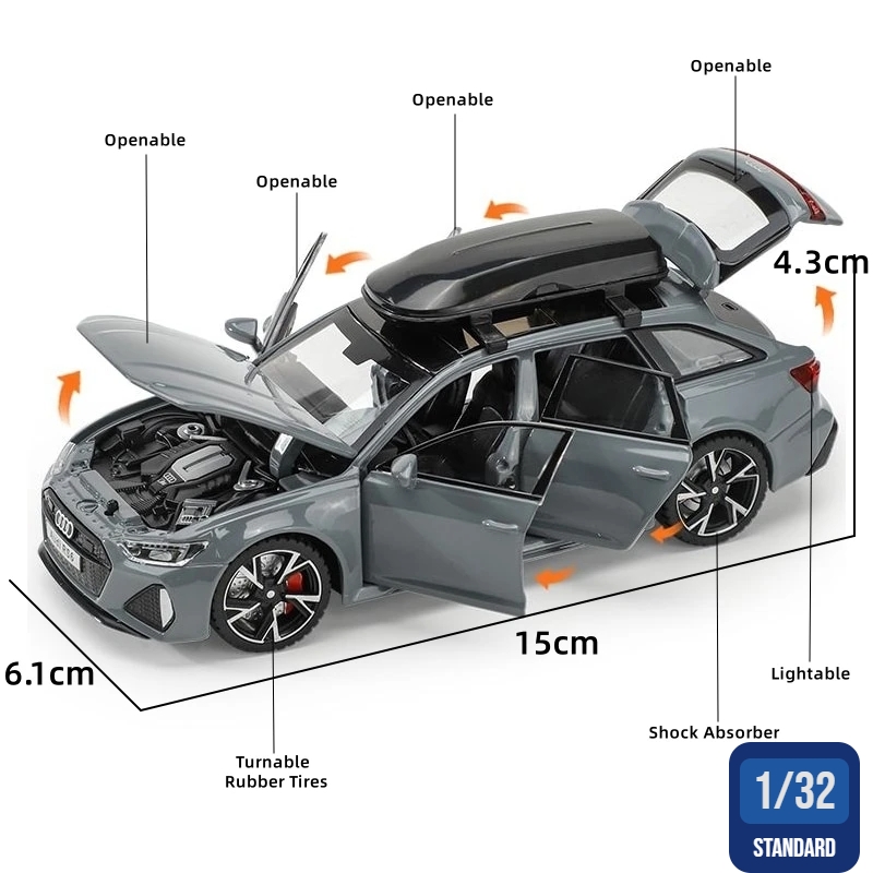 1/32 Audi RS6 in miniatura pre - Model Kit Ferrari recensione e prezzo
